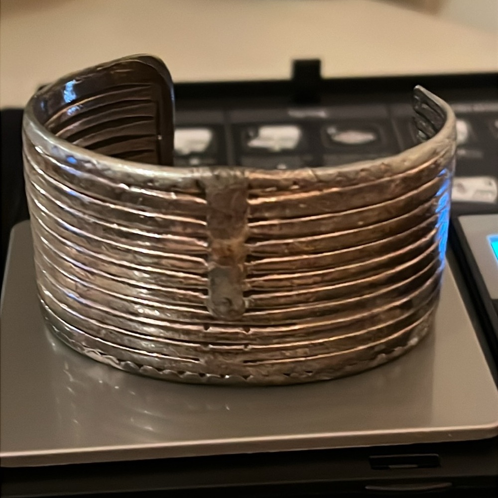 Antique Sterling Silver Cuff Bracelet English